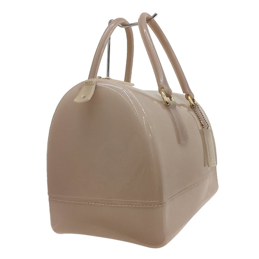 Furla Candy Bag Rubber Tan Handbag